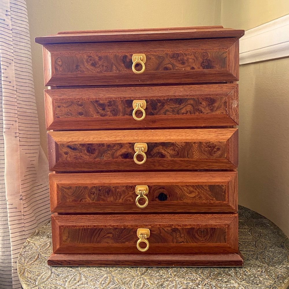 Vintage 5 drawer jewerly box